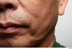 Face Mouth Cheek Skin Man Asian Slim Wrinkles Studio photo references